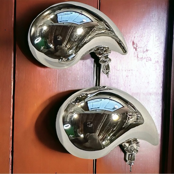 NEW Silver Stainless Steel Large Water Drop Statement Earrings Celeb Favorite - Picture 4 of 16